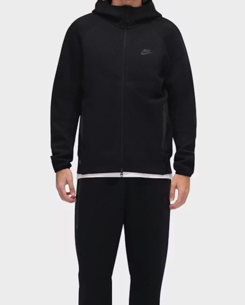 Nike Sportswear Tech Fleece Full-Zip Hoodie Black FB7921-010 Size M