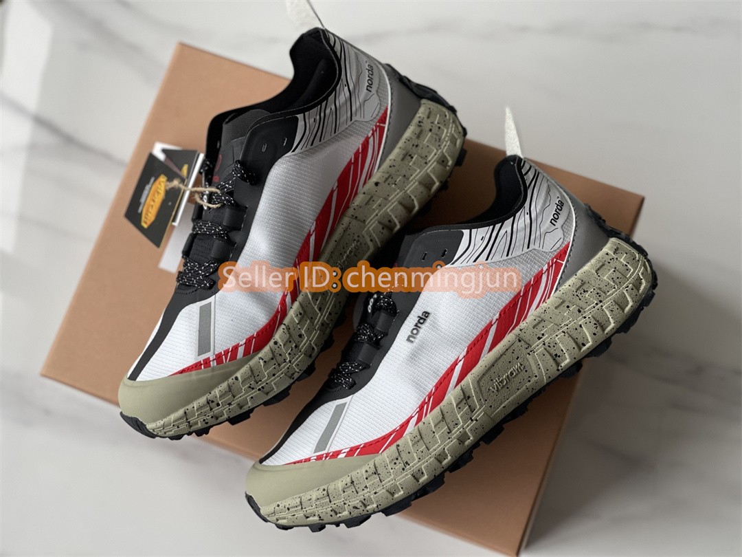 NORDA 001 Dyneema White Red Gray Sneakers Unisex