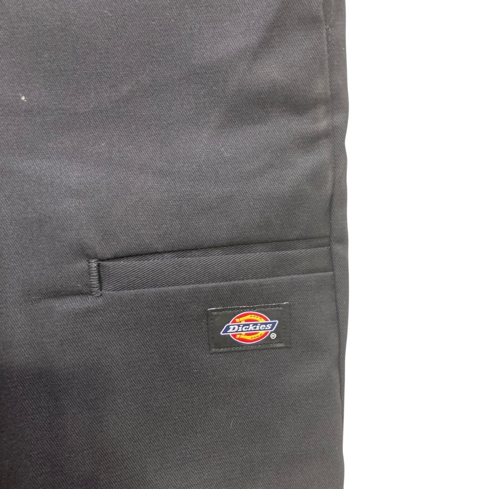 NWOT Dickies Men Black Loose Fit Double Knee Work Pants Size 34×30