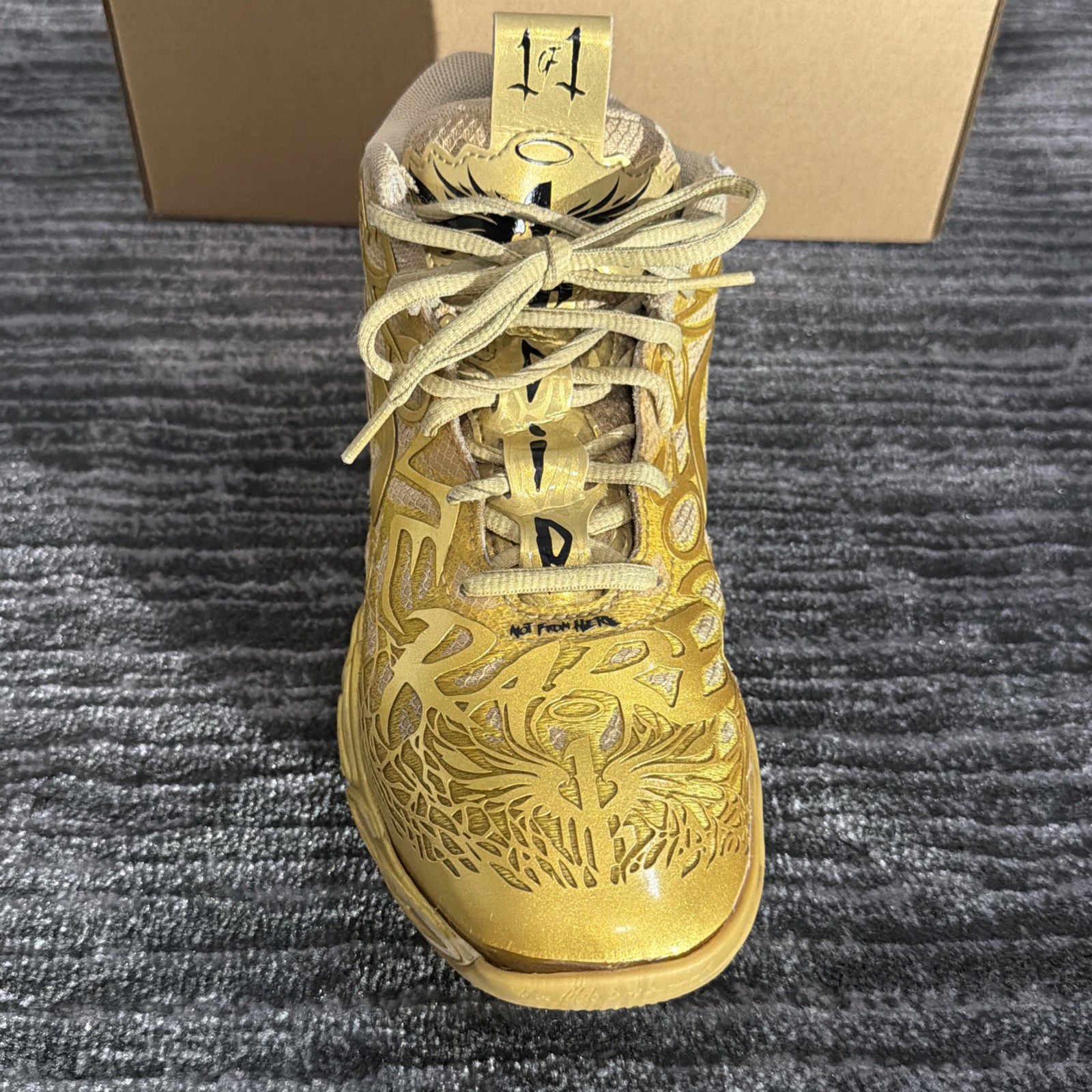LaMelo Ball PUMA MB.04 Golden Child Basketball Shoes Mens Size 5.5 Gold-Matte