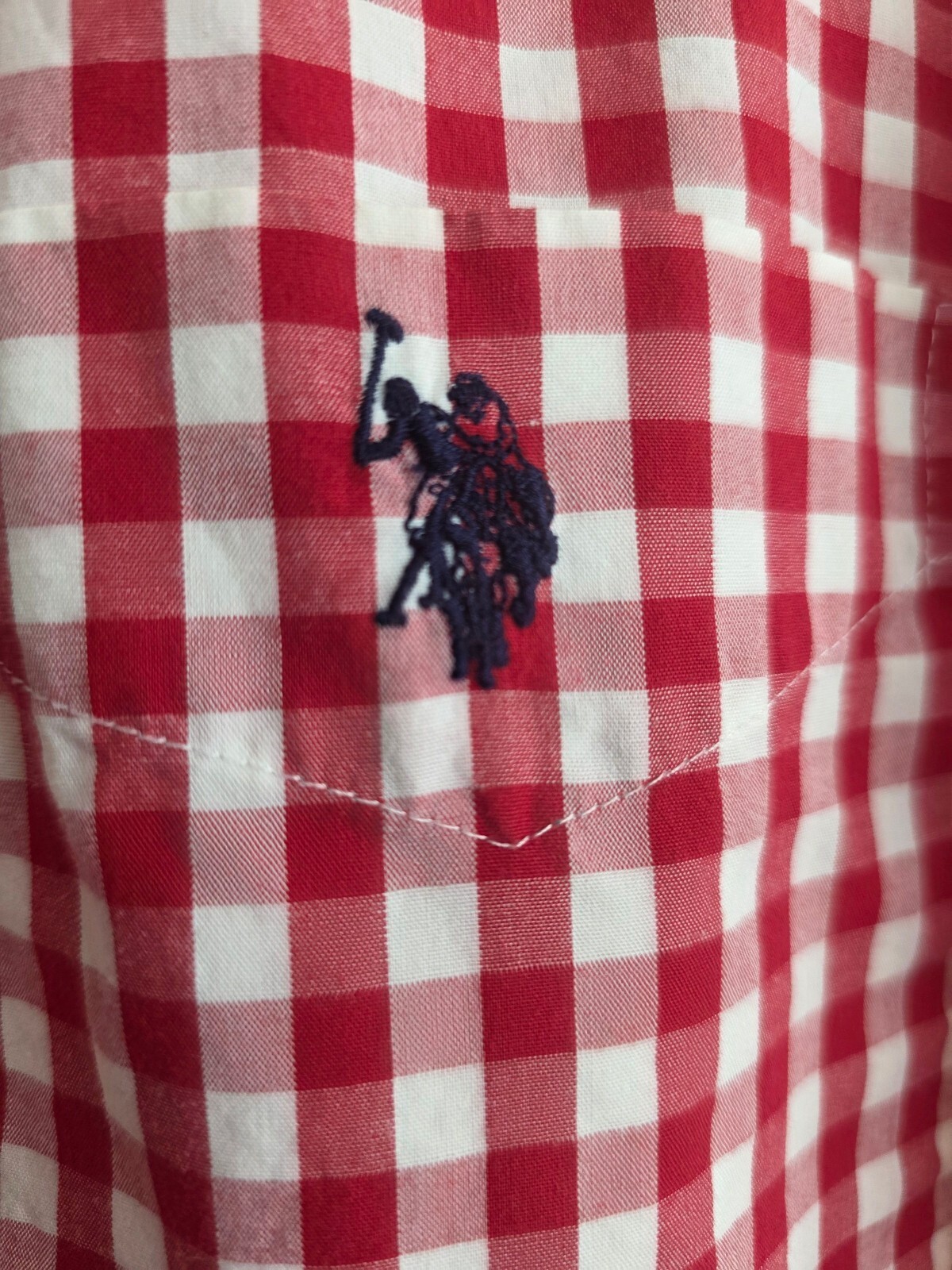 U.S. Polo Assn. Men’s XLT Gingham Short Sleeve Button-Up Shirt