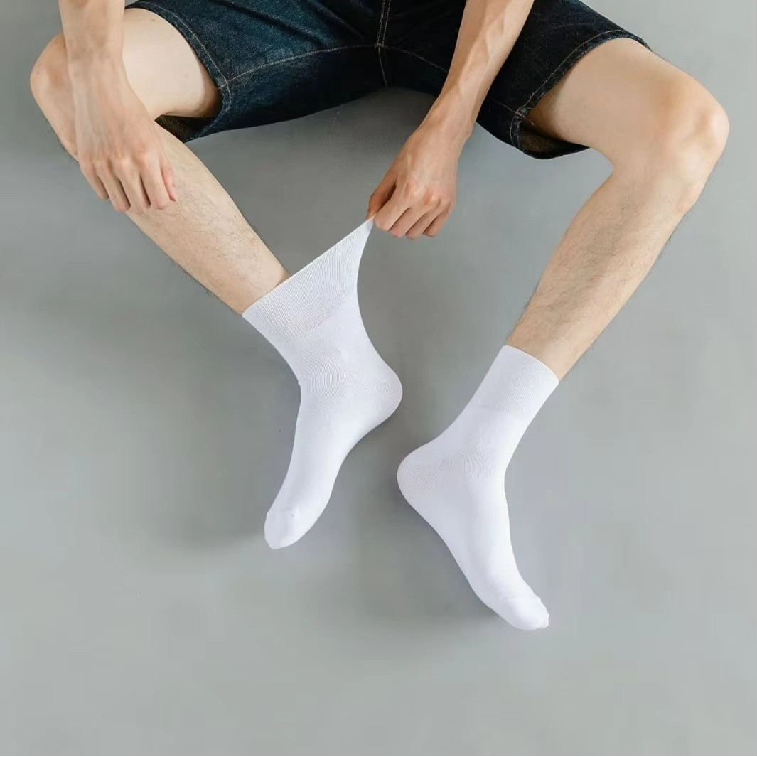 Men’s Diabetic Socks Non-Binding Comfort Breathable Socks For Elders & Fat Feet