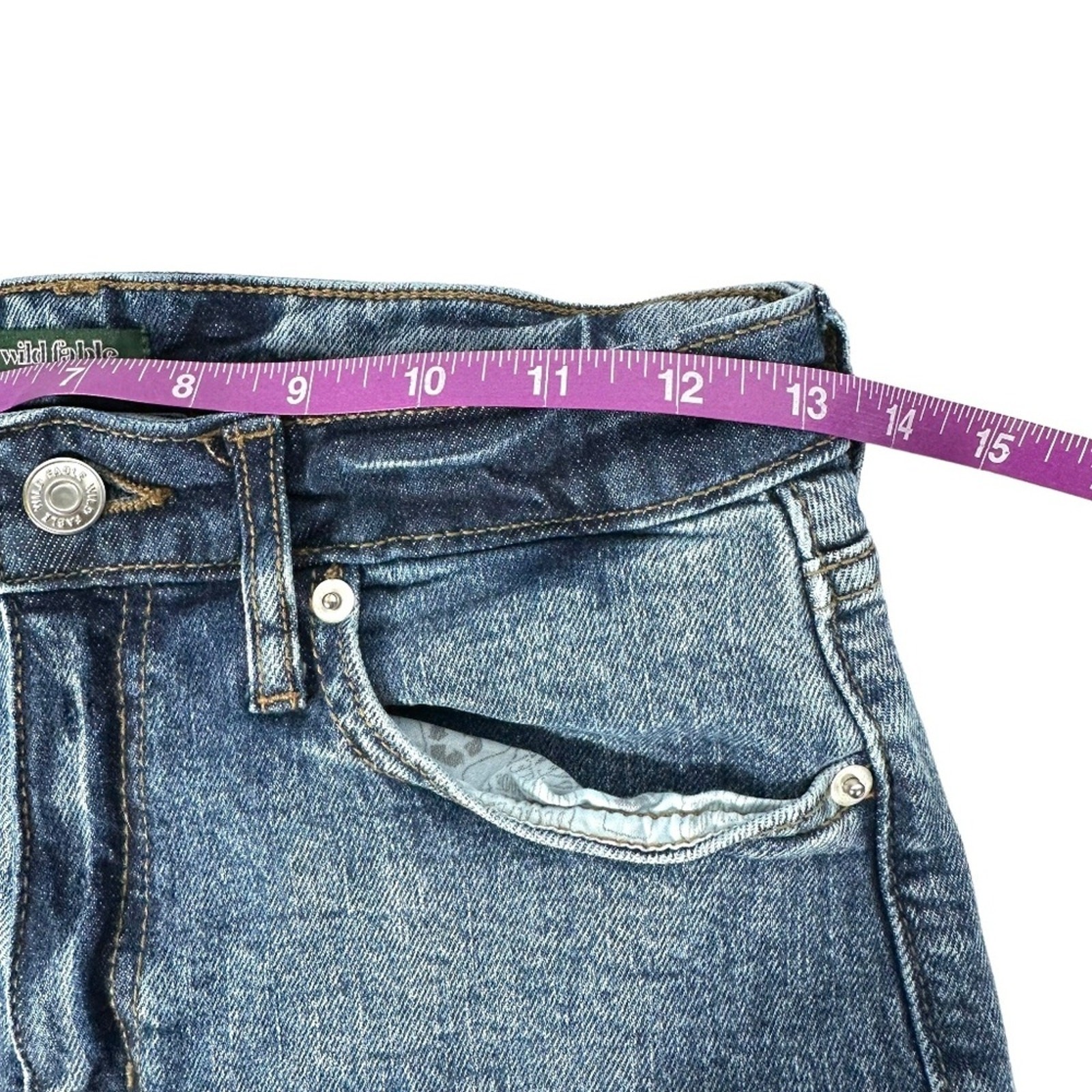 Wild Fable Denim Shorts | Mid Rise Cuffed Jean Shorts Blue Wash | Size 2 / 26R