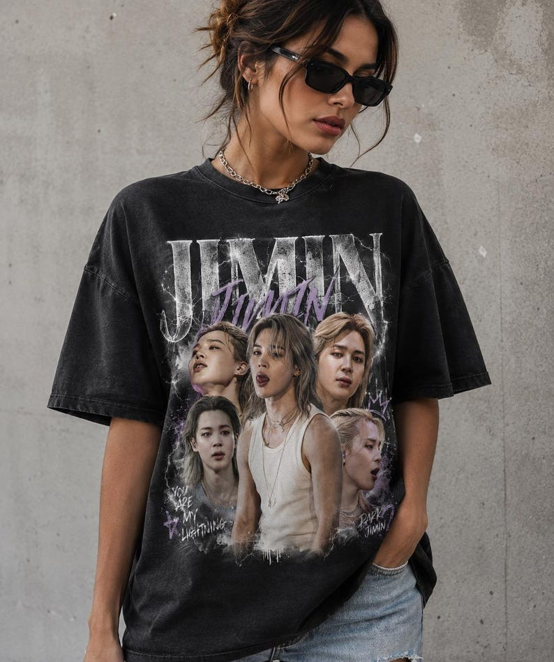 Jimin shirt,tour shirt,music fan gift,Korean Pop Aesthetic Streetwear,Gift