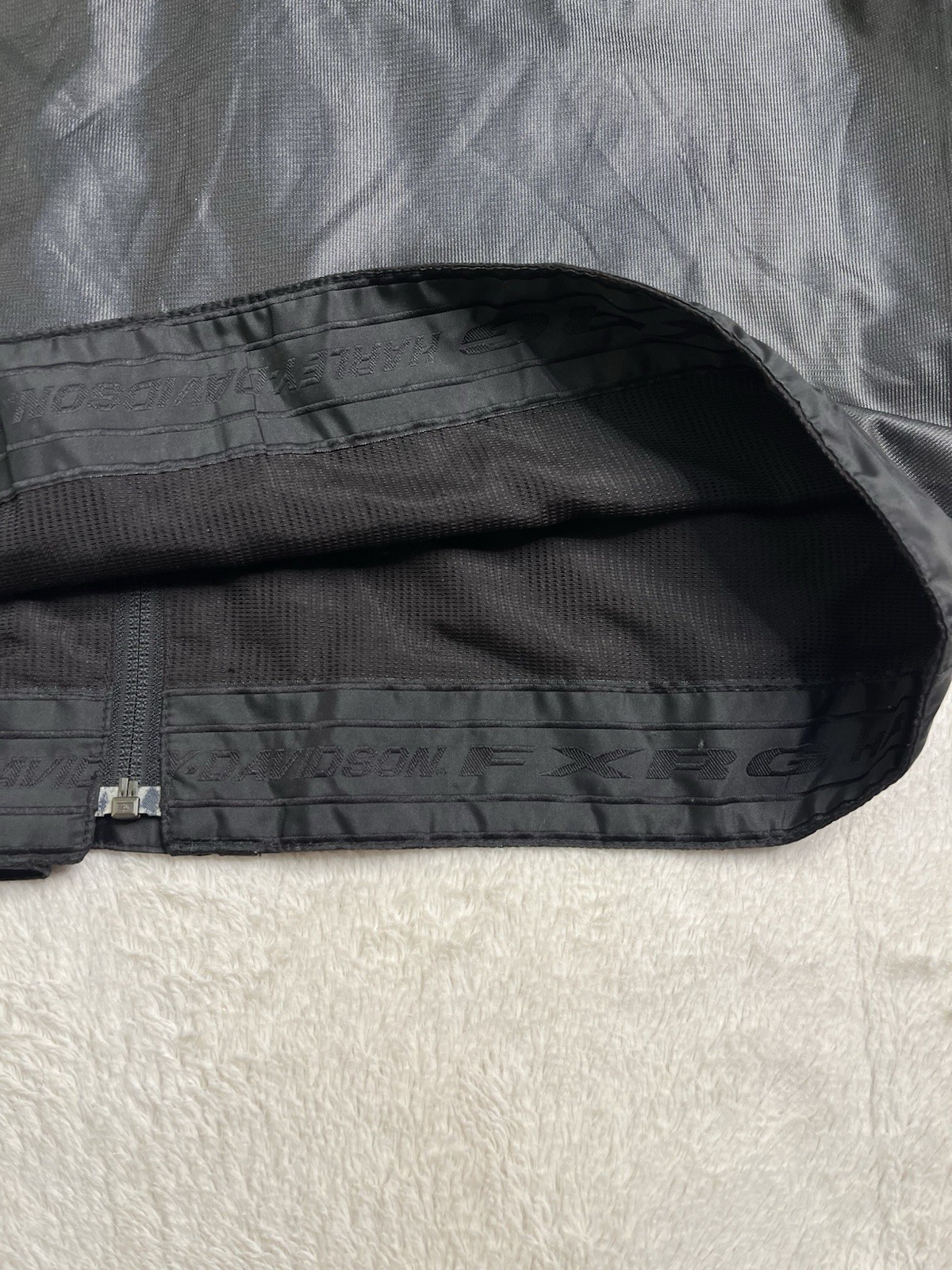 Vintage Harley Davidson FXRG Black Nylon Zip Button Jacket Mens M 90s Y2K 00s