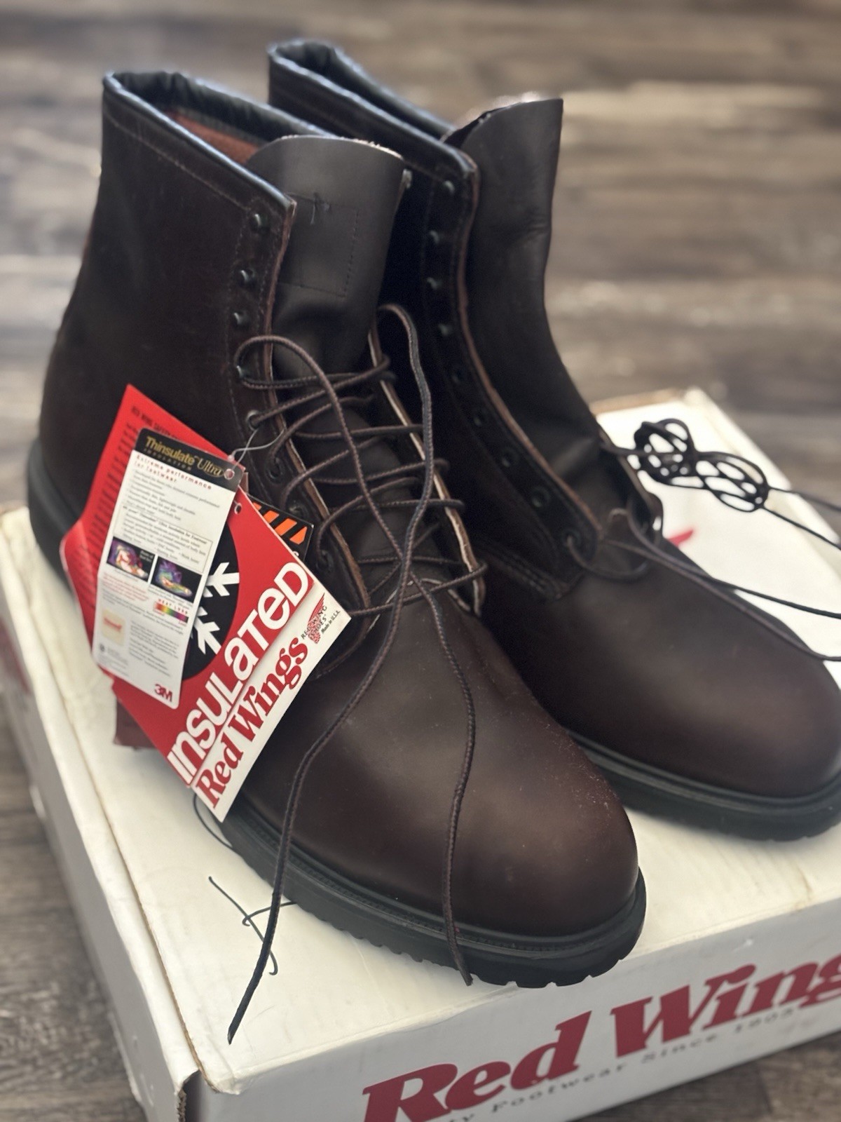 Red Wing Work Boots Men’s 16 D USA 4412 NOS Vintage Insulated Steel Toe Leather