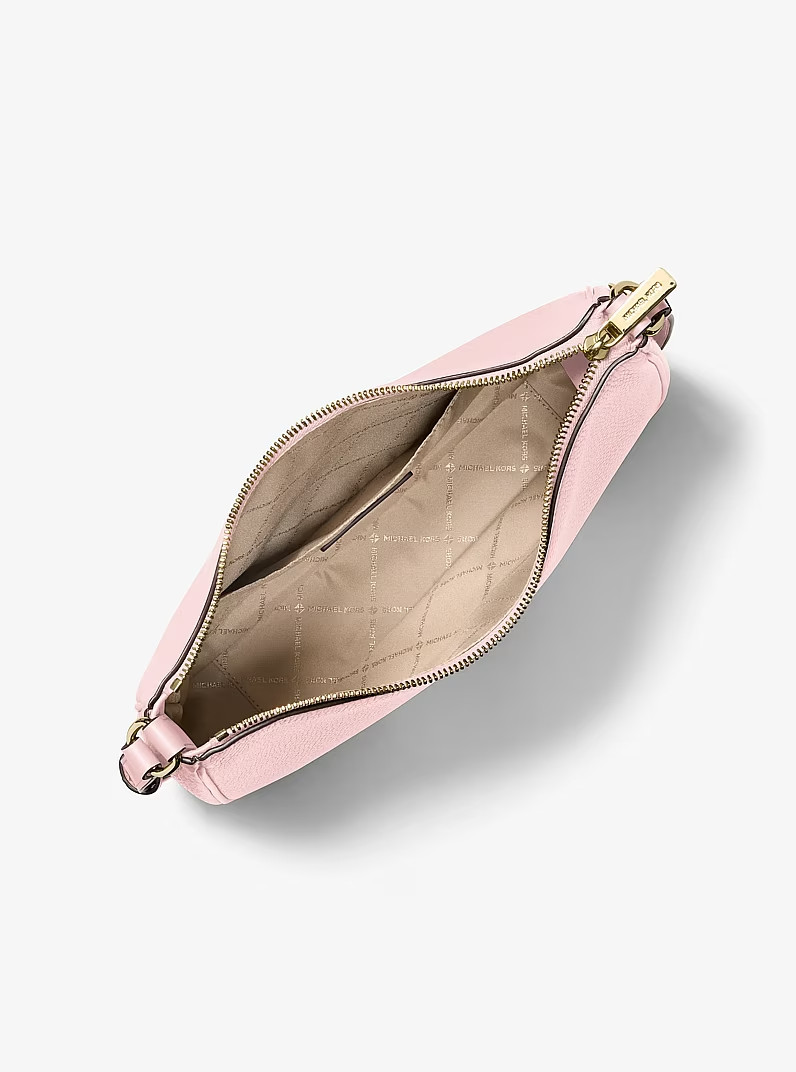 Michael Kors Nayla Medium Messenger Crossbody Bag Pebble Leather Powder Blush