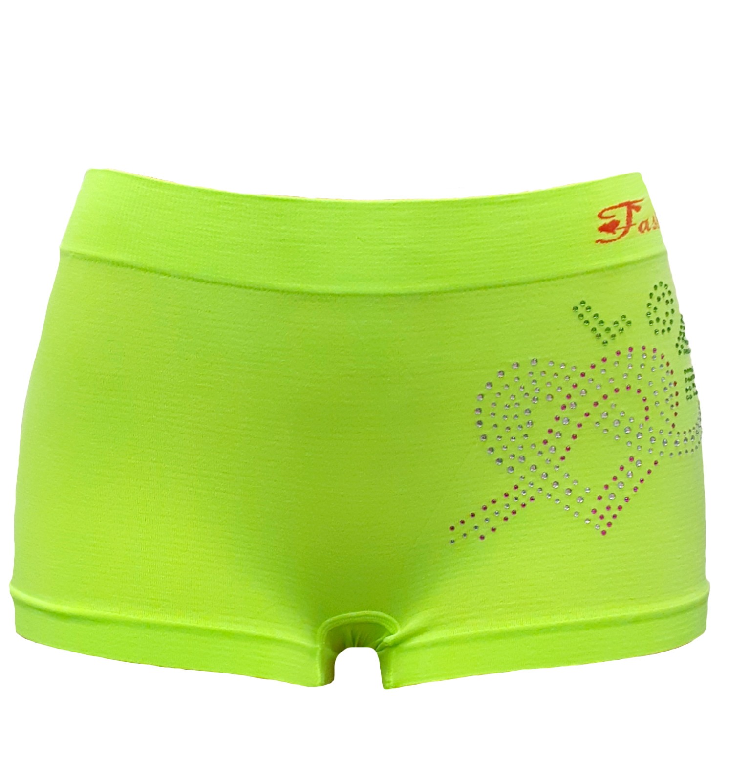 6 pk boyshorts Panties SEAMLESS Boxer Shorts rhinestone undewear Bright Colors