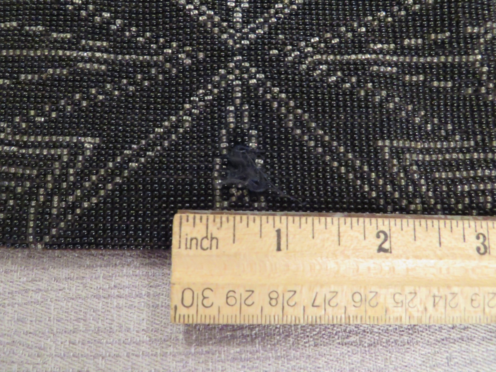 Small Beaded Art Deco Black Coin/Evening Purse Circa 1925