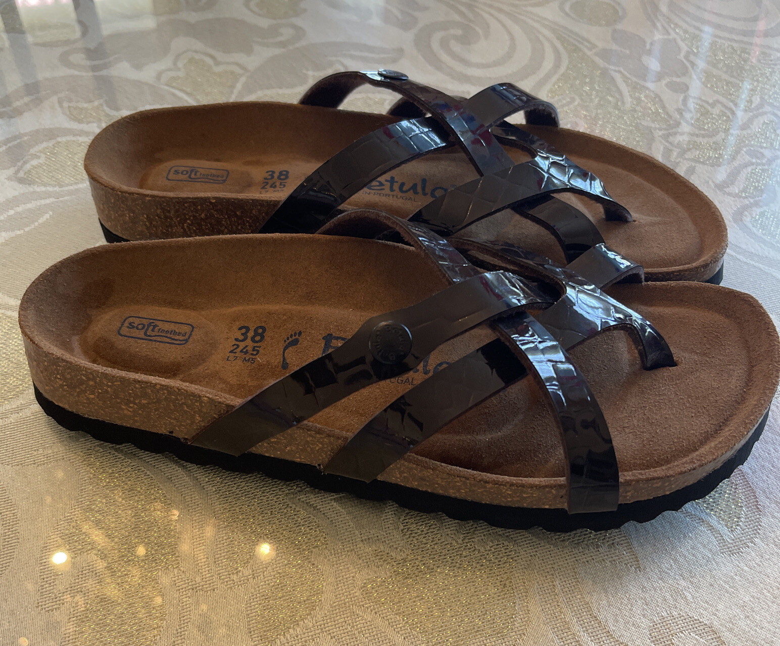 BIRKENSTOCK BETULA VINJA SOFT FOOTBED SANDALS EU 39 Womens US Size 8