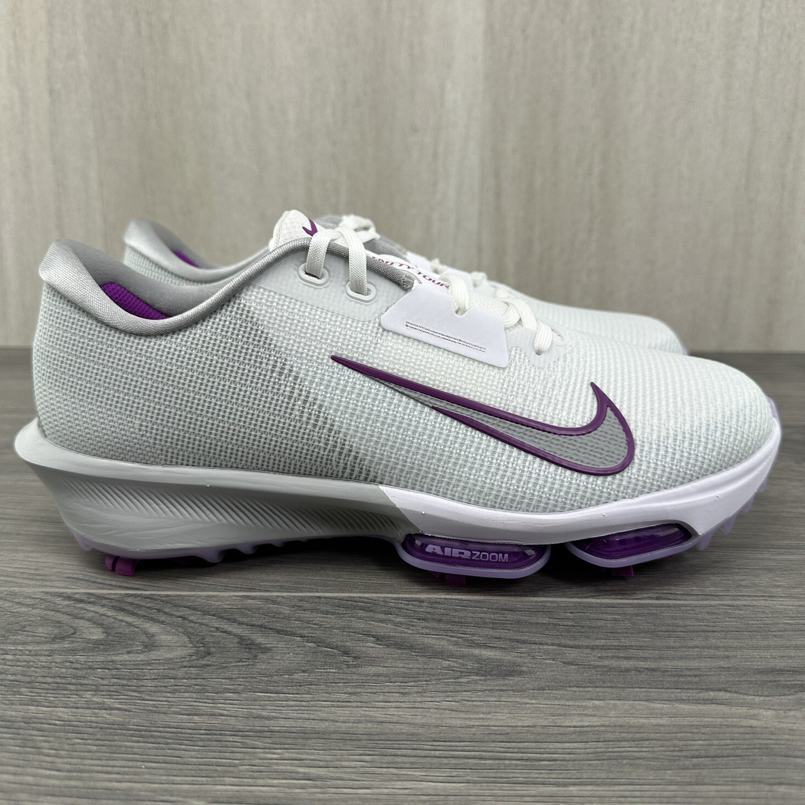Nike Air Zoom Infinity Tour Next 2% Size 10.5 Mens White Vivid Purple Golf Shoes