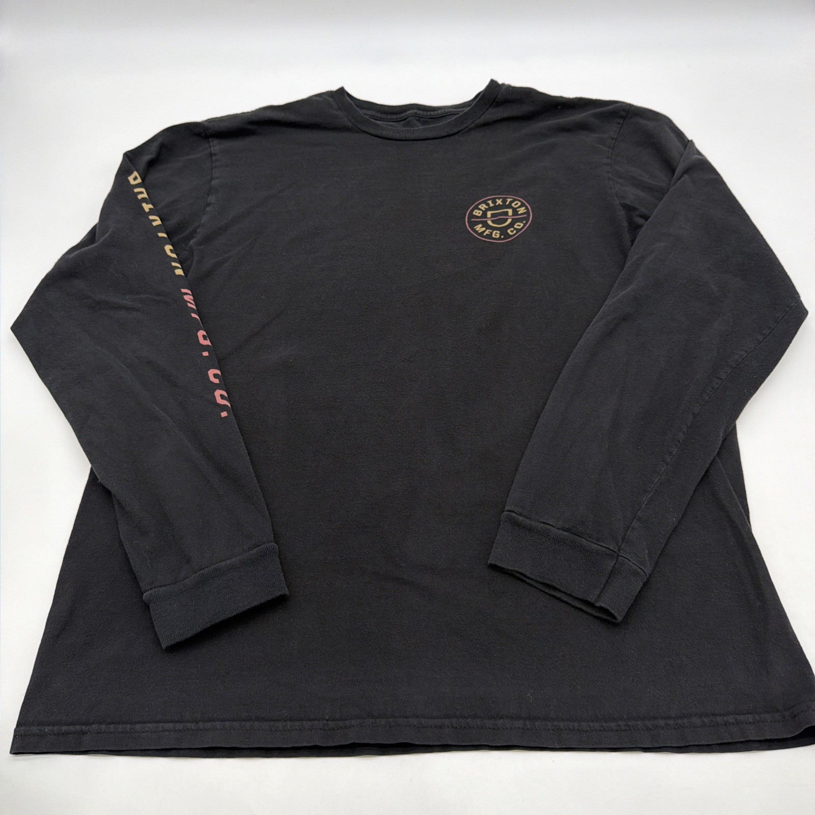Brixton Standard Fit T shirt Men L Black Graphic Print 100% Cotton.#47186