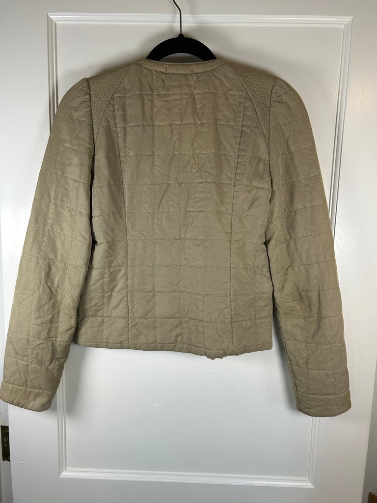 Wilfred Quilted zippered Jacket Womens Small Tan Aritzia