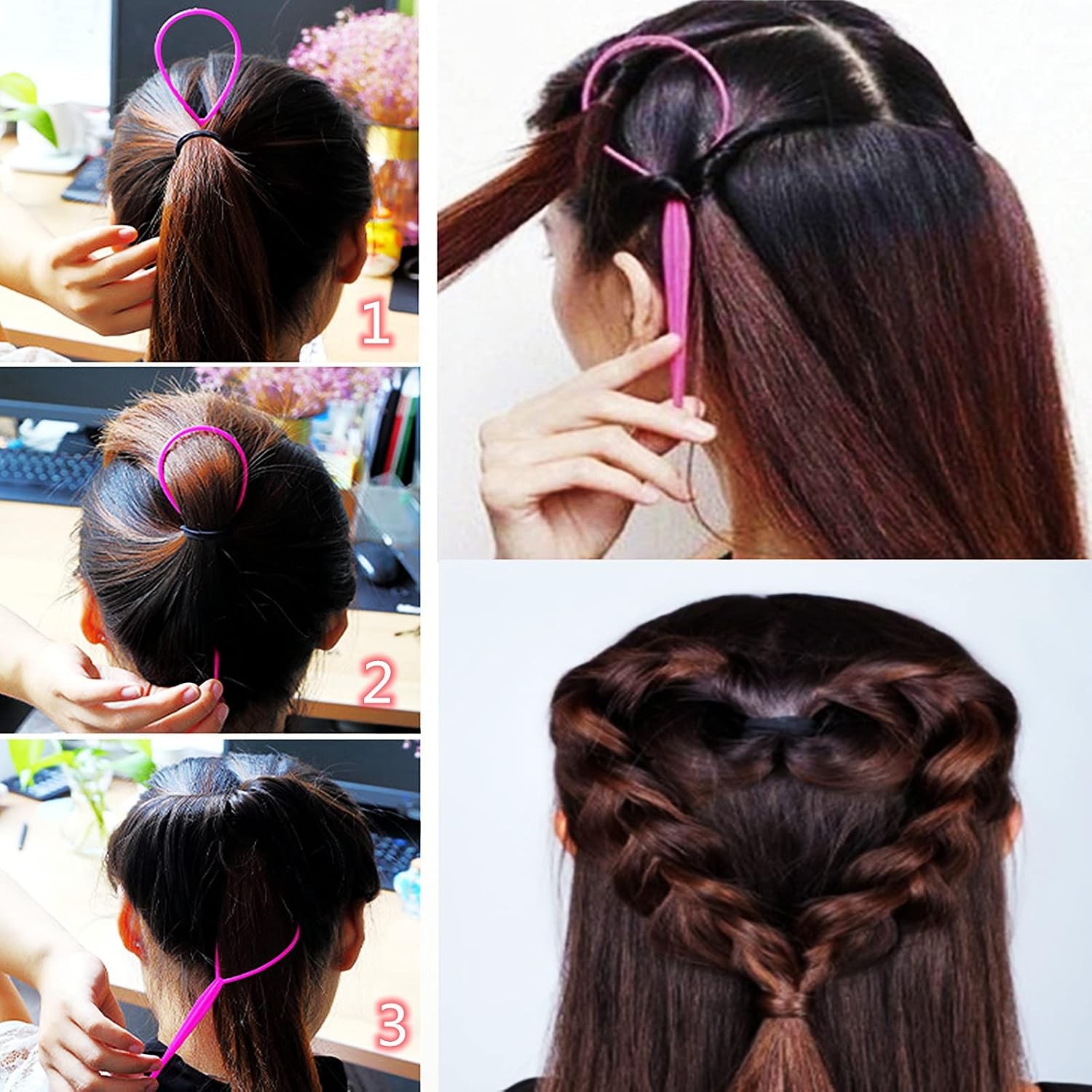 1000Pcs Hair Rubber Bands, Soft Small Hair Elastics for Girls and Women, 2pcs