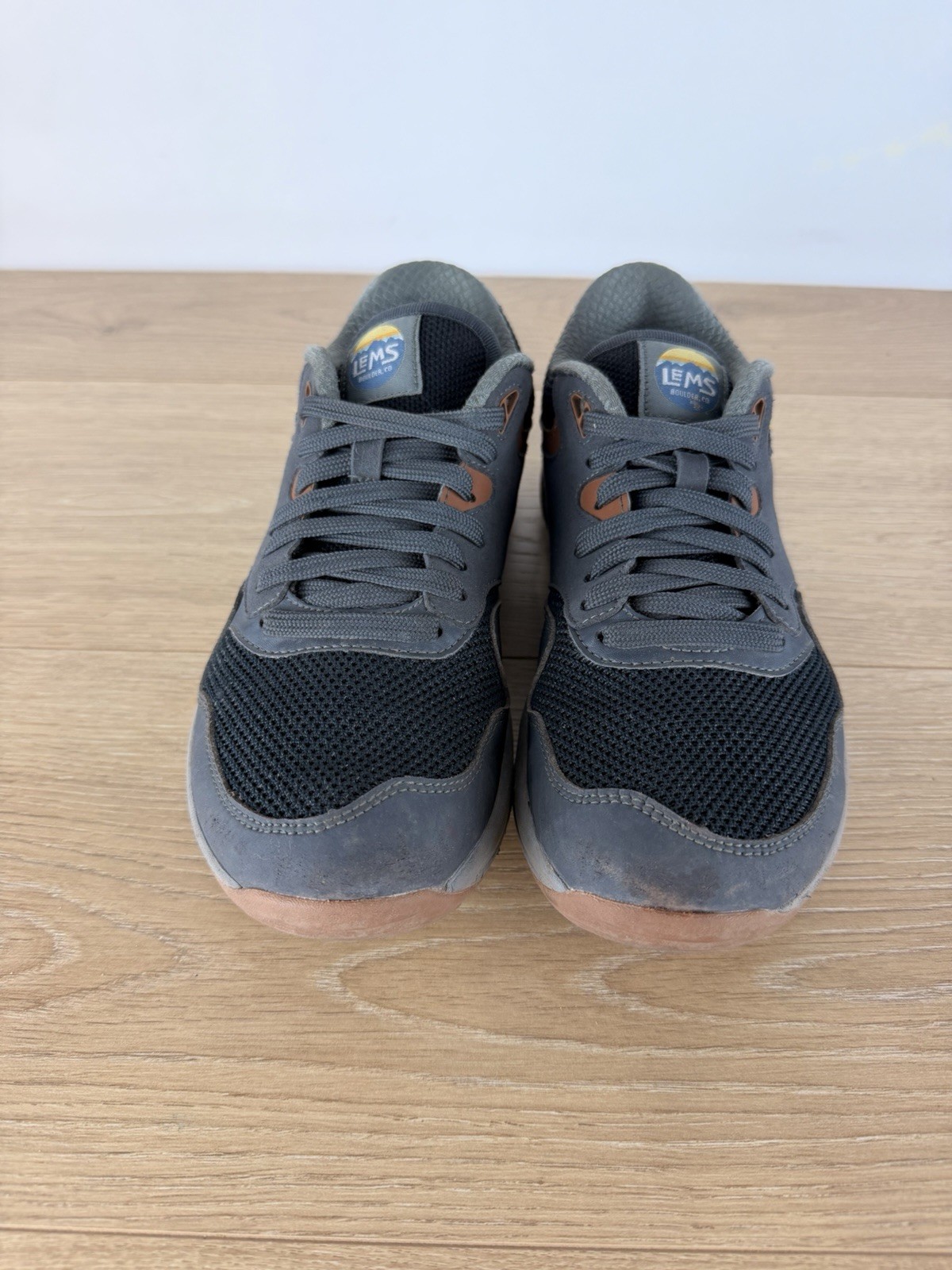 Lems Trailhead Shoes Mens 8 D Stormy Night Gray Hiking Trail Minimalist Sneakers