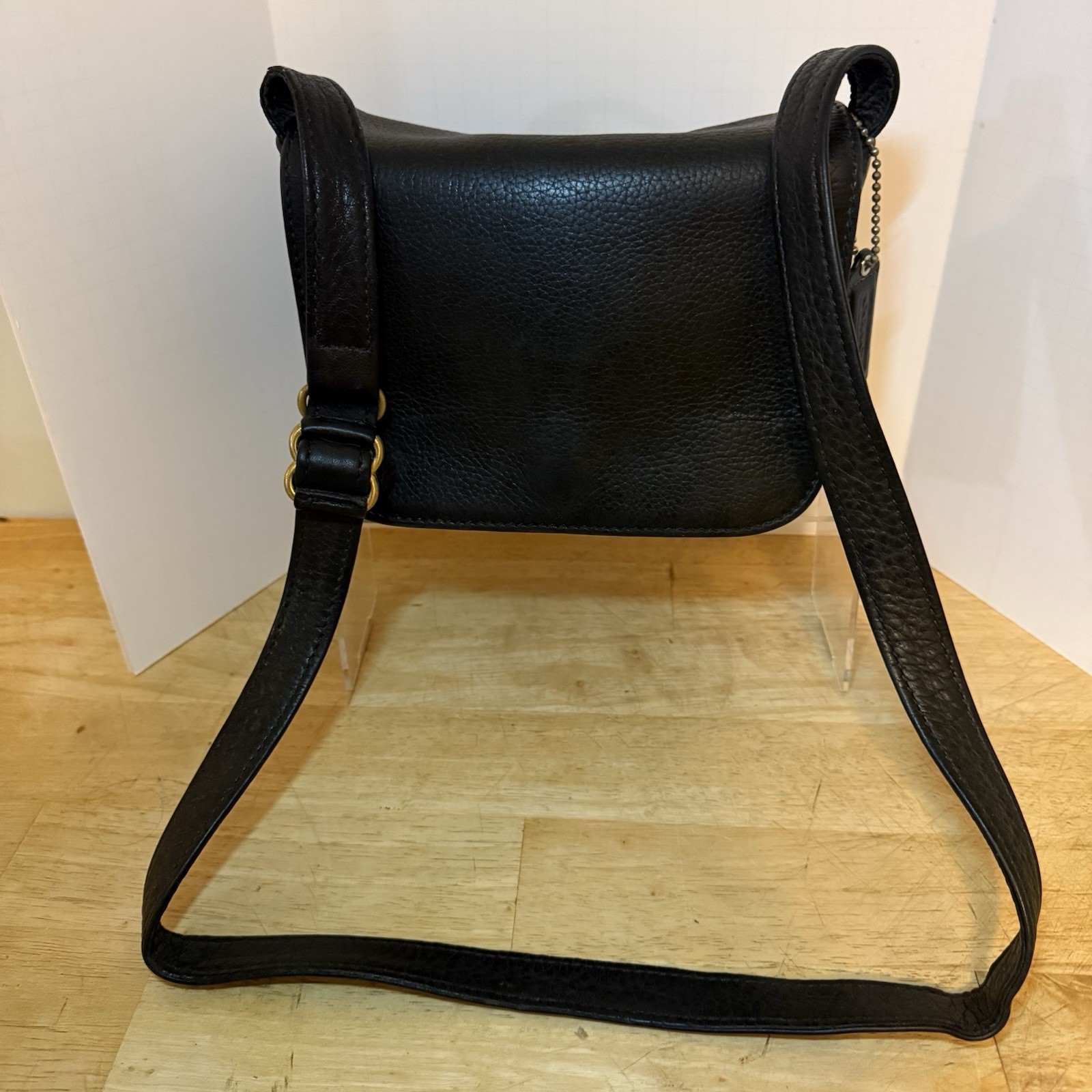 Coach 1997 Vintage G7M-4929 Sonoma Small Full Flap Black USA Full Grain Cowhide
