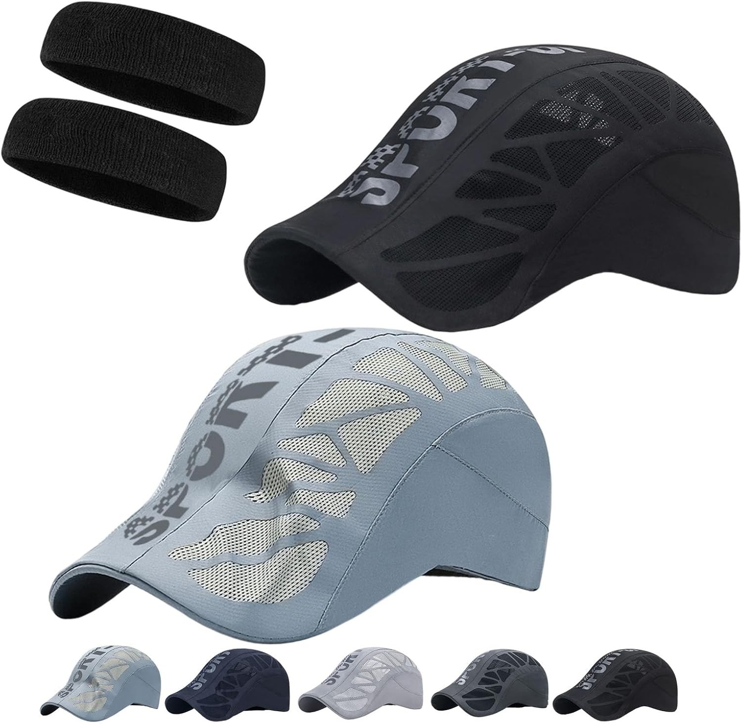Men’s Outdoor Sport CapTennis Cycling Baseball Cap Breathable Quick Dry Mesh Hat
