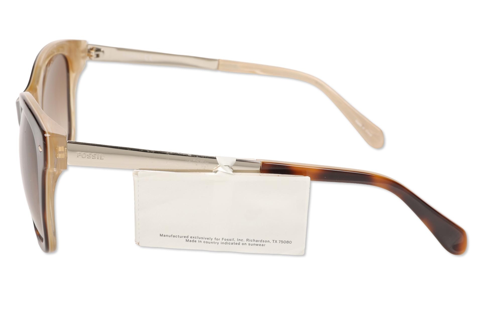 Fossil 302849 Womens FOS 2086/S Rectangular Sunglasses, Havana Beige, 51mm, 22mm