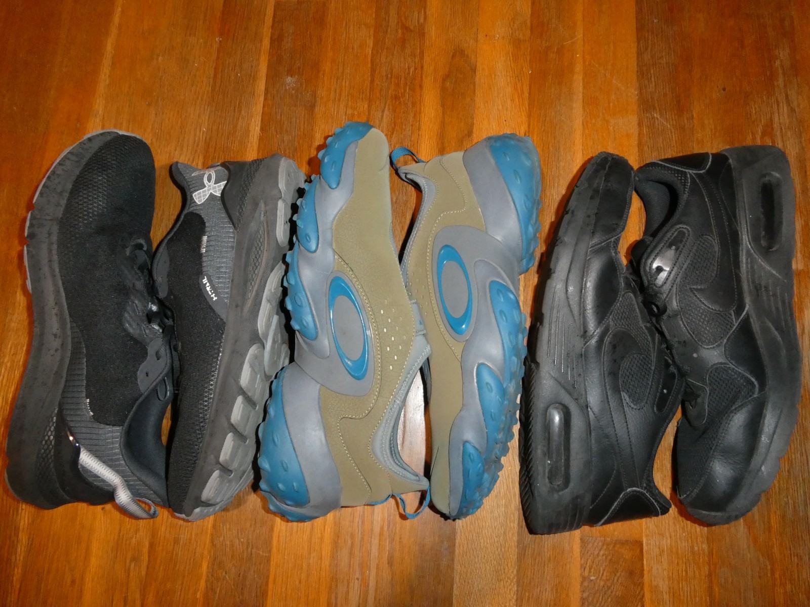3 Mens Size 15 Nike Air Max 90 New Balance Sonic Trail & Oakley Sneakers Shoes