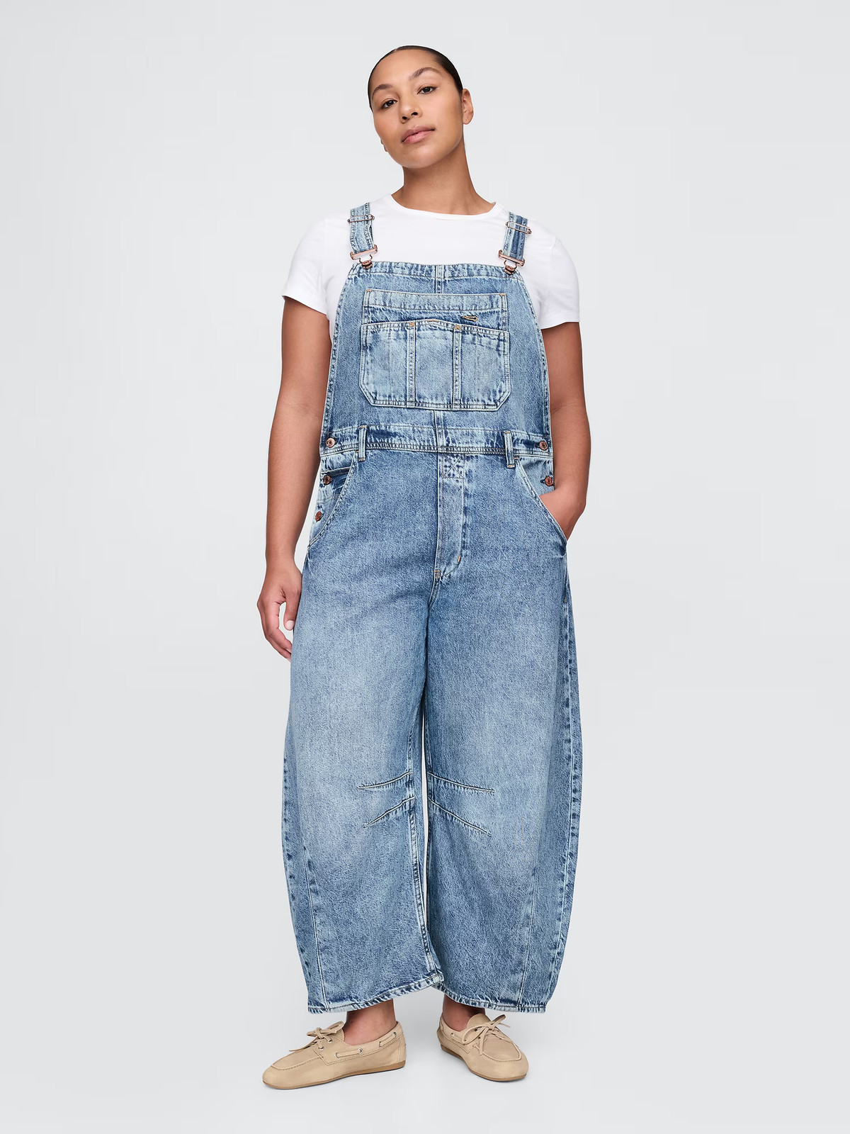 UltraSoft Denim Horseshoe Overalls(Medium indigo)-GAP|30940