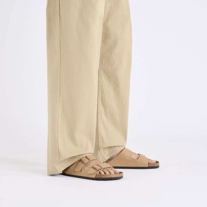 Birkenstock Arizona Vegan Birko-flor® Nubuck Women Sandals Pecan Narrow 37N EU