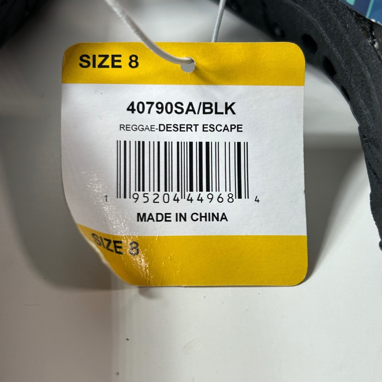 Skechers Reggae Desert Escape Black Slide Sandals Womens 8 40790SA NEW