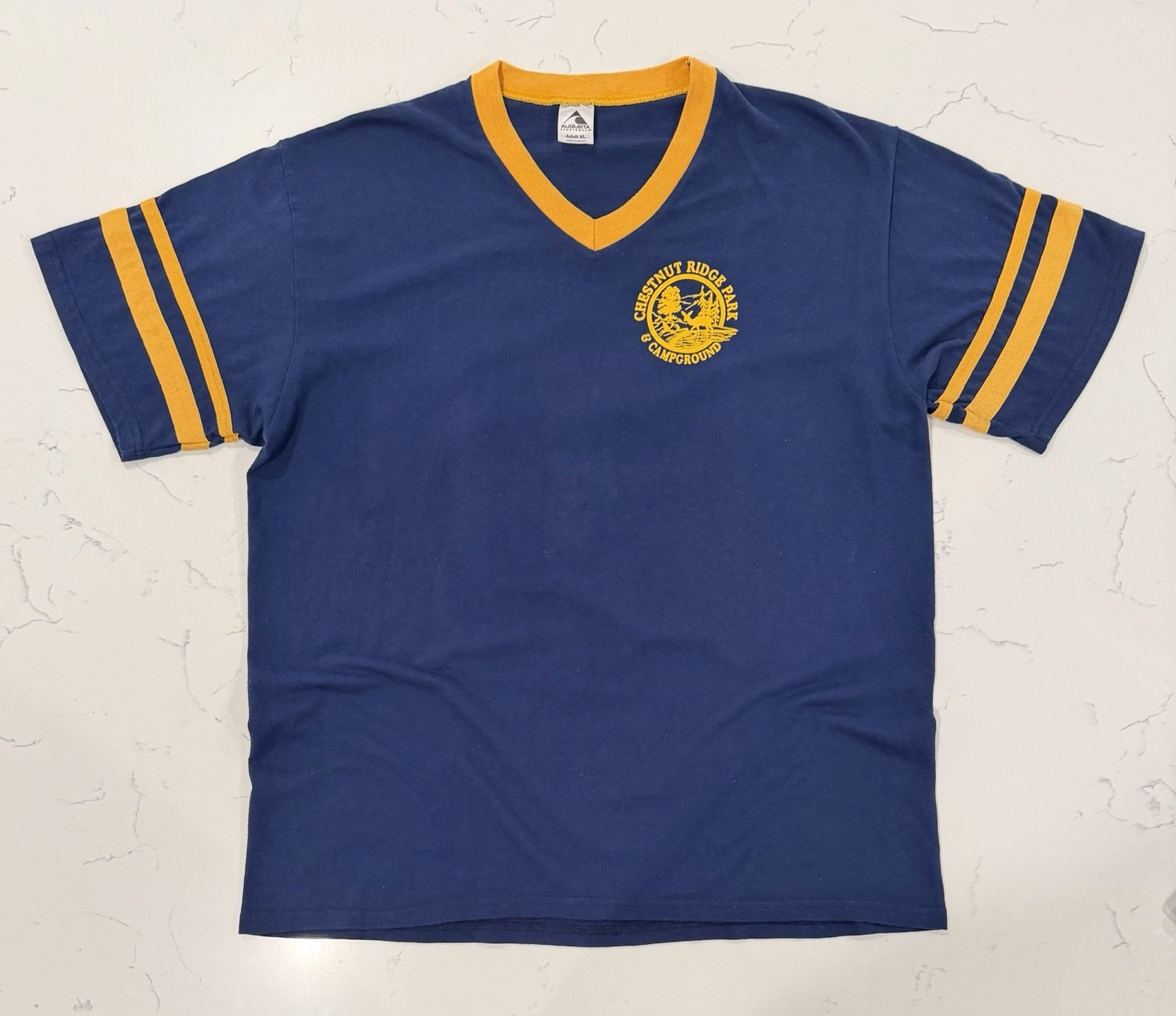 Vintage Chestnut Ridge Park Campground Ringer Jersey Men’s XL