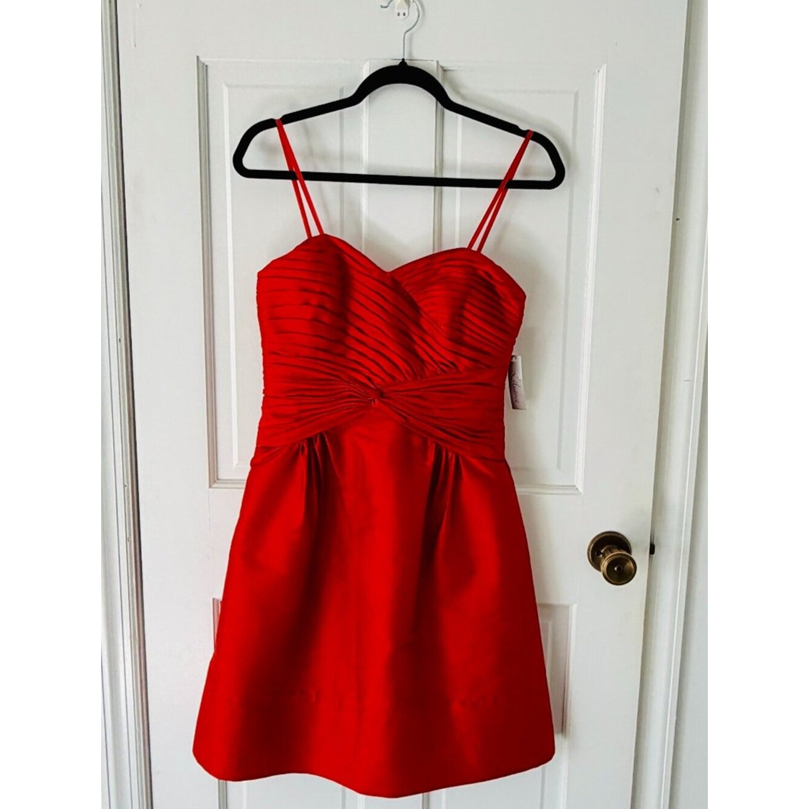 Liliana Sweetheart Neckline Royalcore Fit & Flare Mini Dress Red- 4