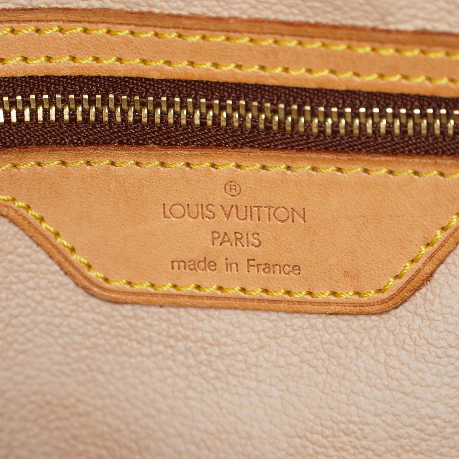 Louis Vuitton Monogram Bucket GM M42236 Tote Bag Brown w/Pouch Used 07E072420019