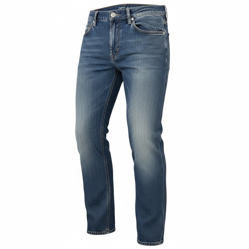 DKNY Jeans Straight Leg Distressed Men’s Jeans Cotton Zip 32 X 30 Comfy!