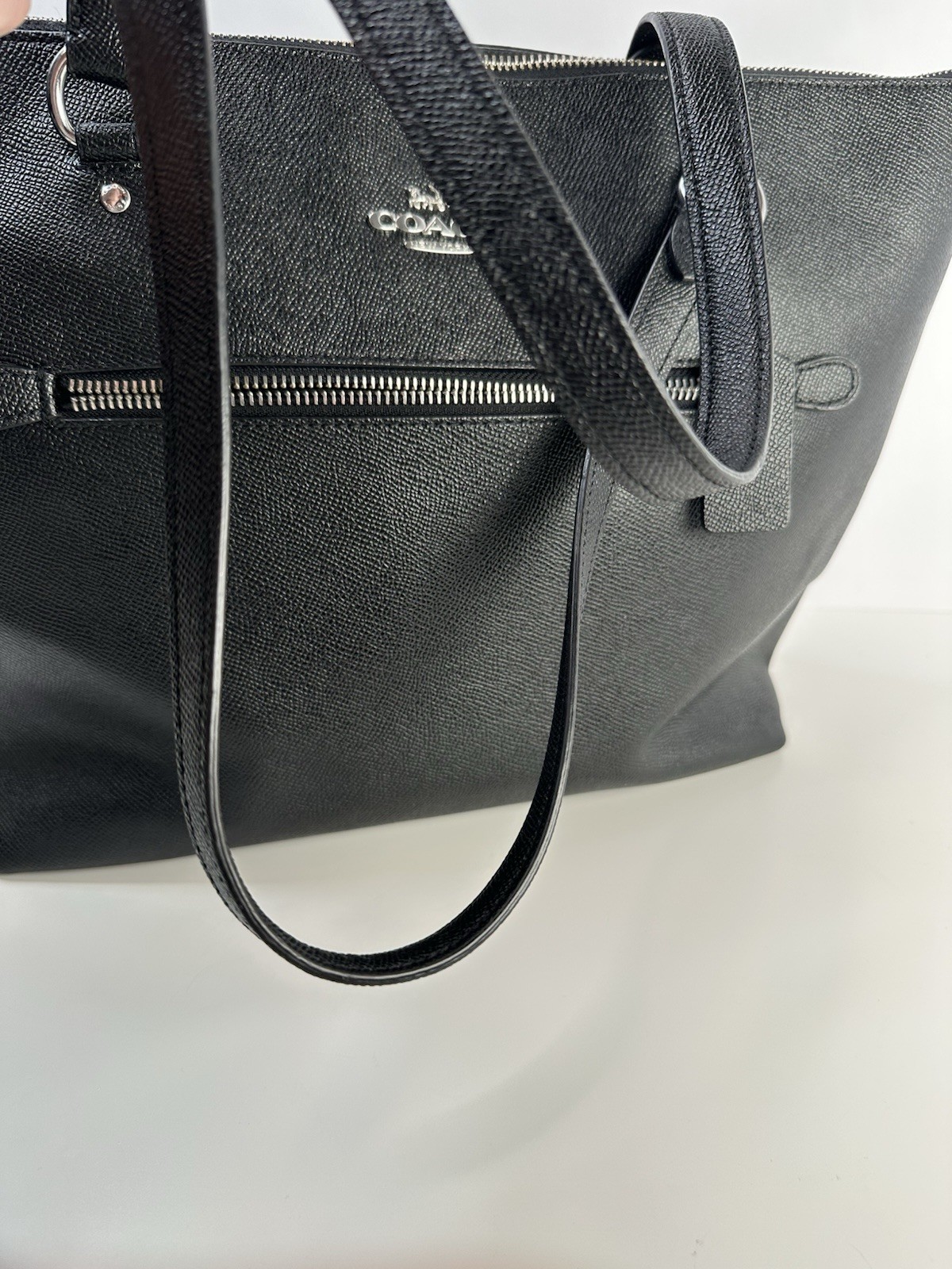 Coach Gallery Tote (F79608) Black Cross Grain Leather Bag – EUC!