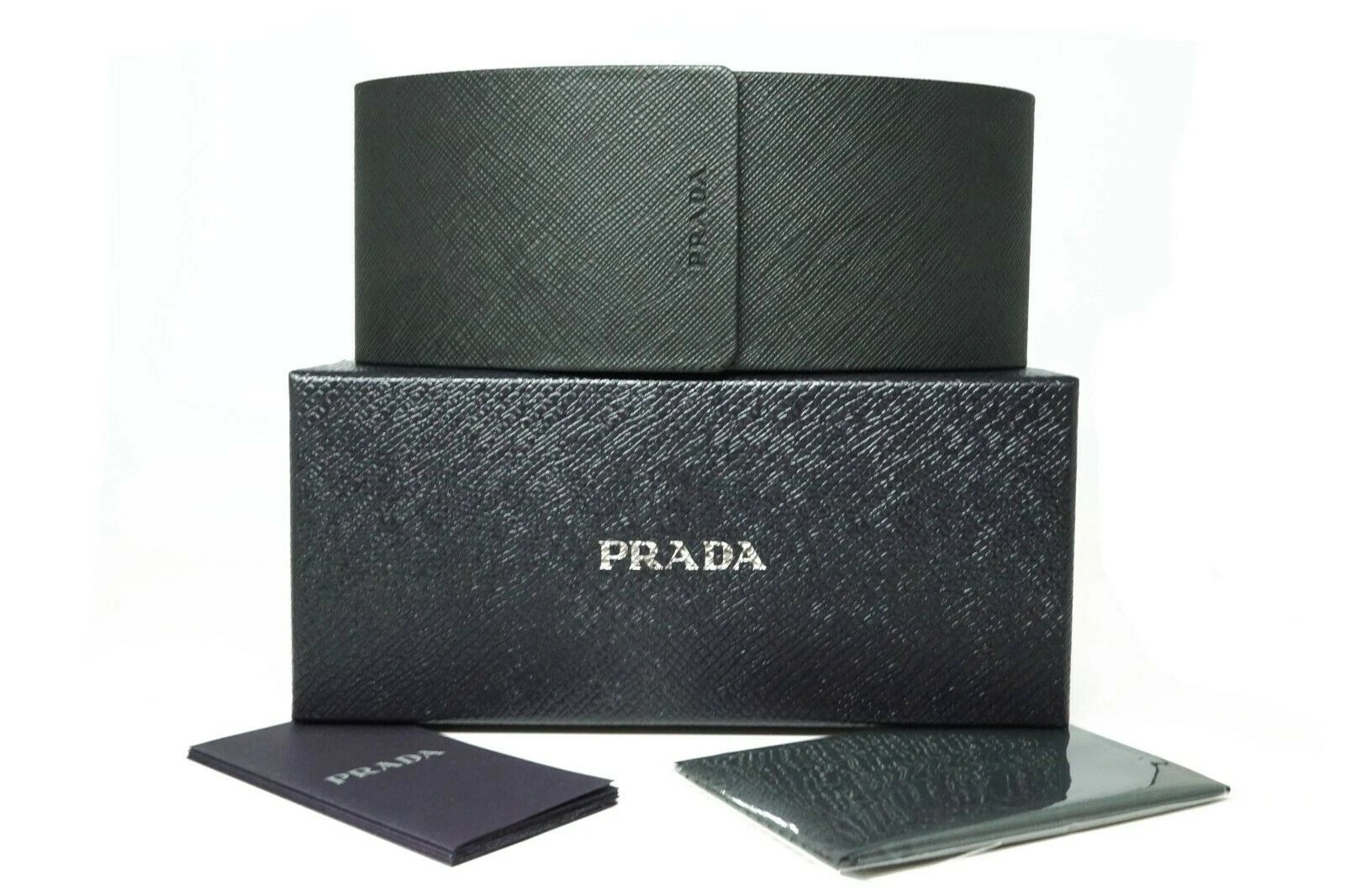 PRADA PR15WS 09Q5S0 Black White Dark Grey Women’s Sunglasses New