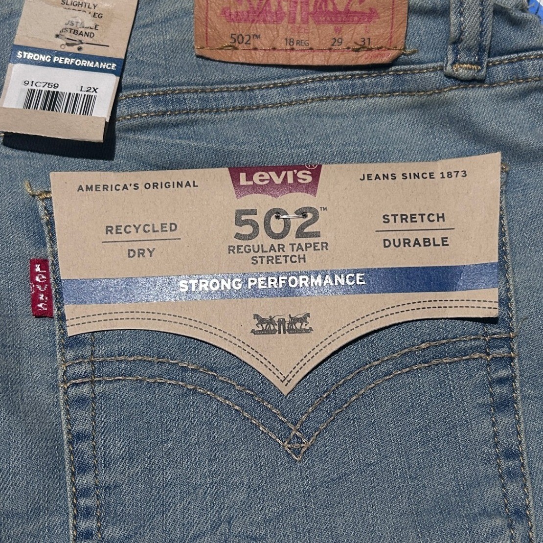 Levi’s 502 Regular Taper Jeans Boys 18 REG (29×31 ) Light Wash NEW
