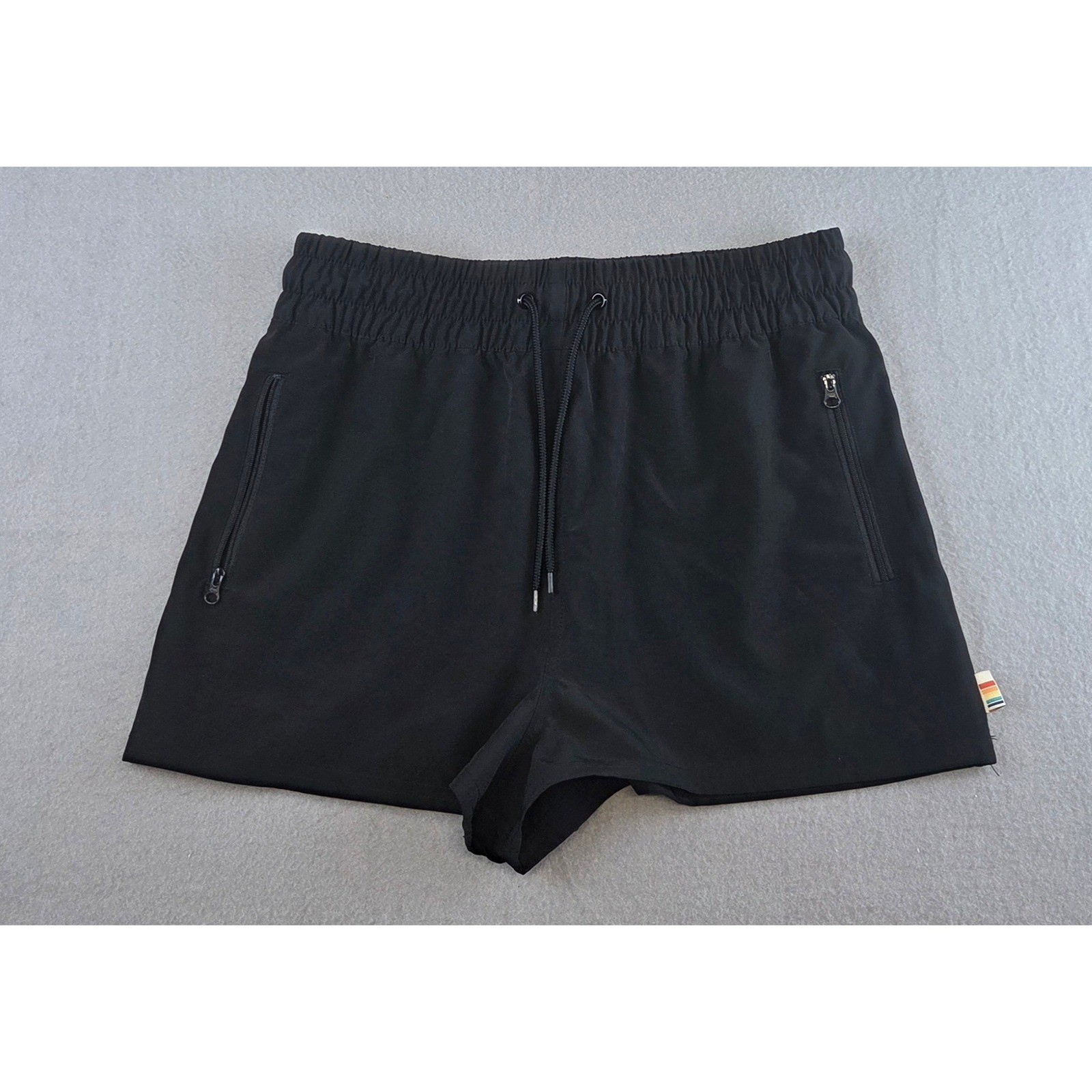 Ocean Pacific Women’s Small Black Board Shorts Elastic Waist Pockets Athletic OP