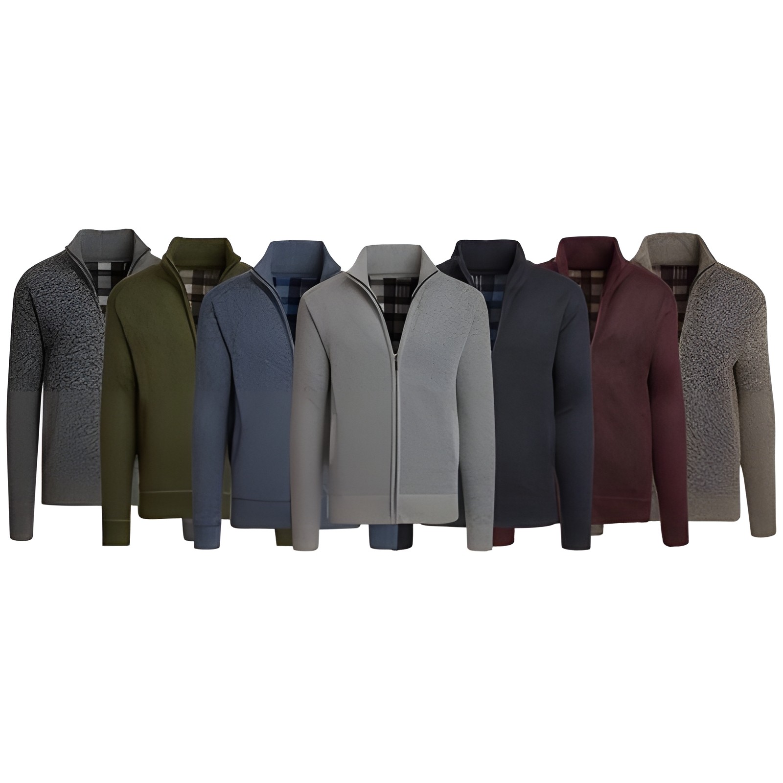Men’s Casual Warm Winter Outwear Full Zip Up Fleece Sweater Jacket Coat – Small