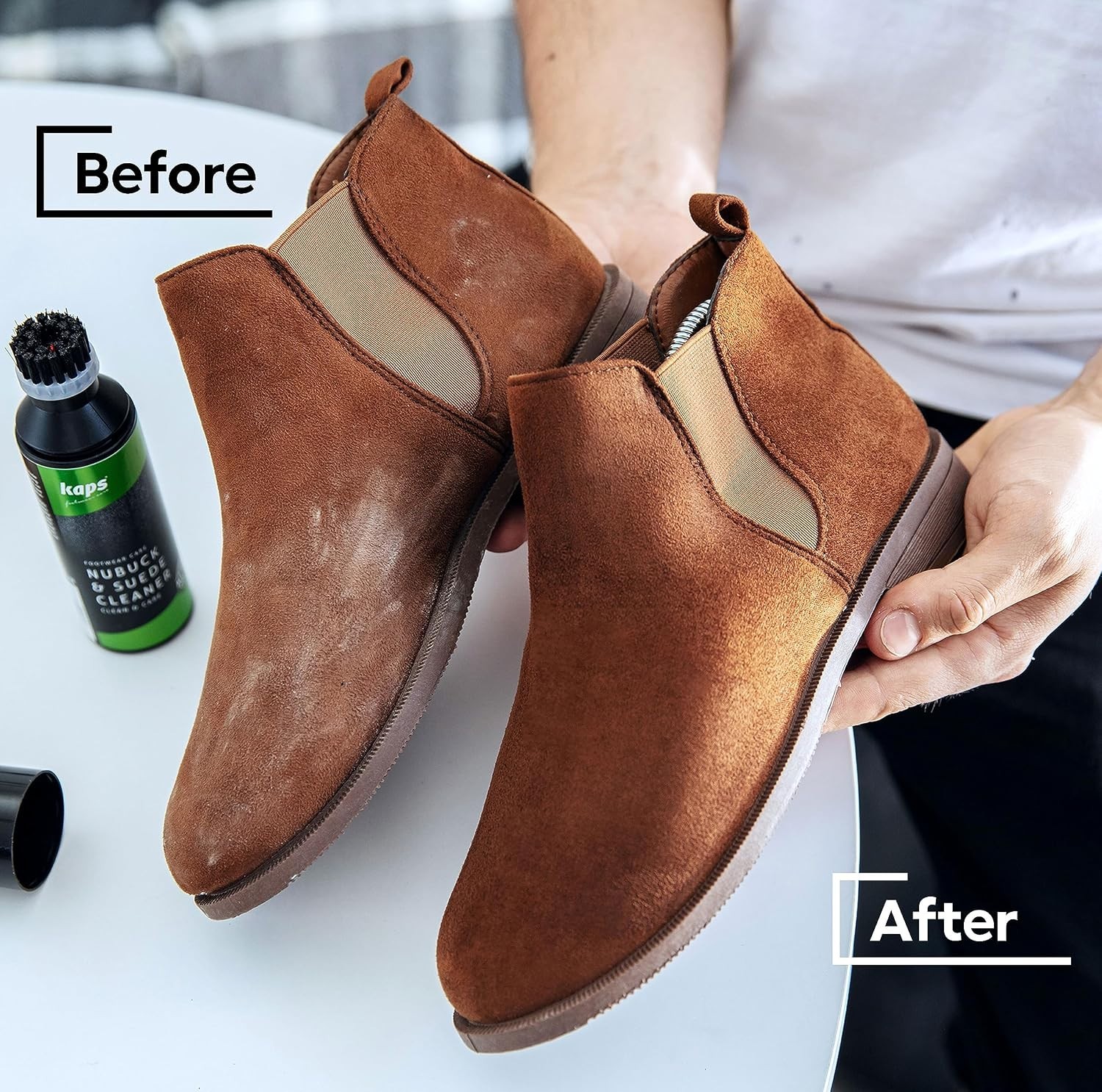 Versatile Nubuck & Suede Cleaner – 75ml, All-Color Applicator with Cloth & Brush