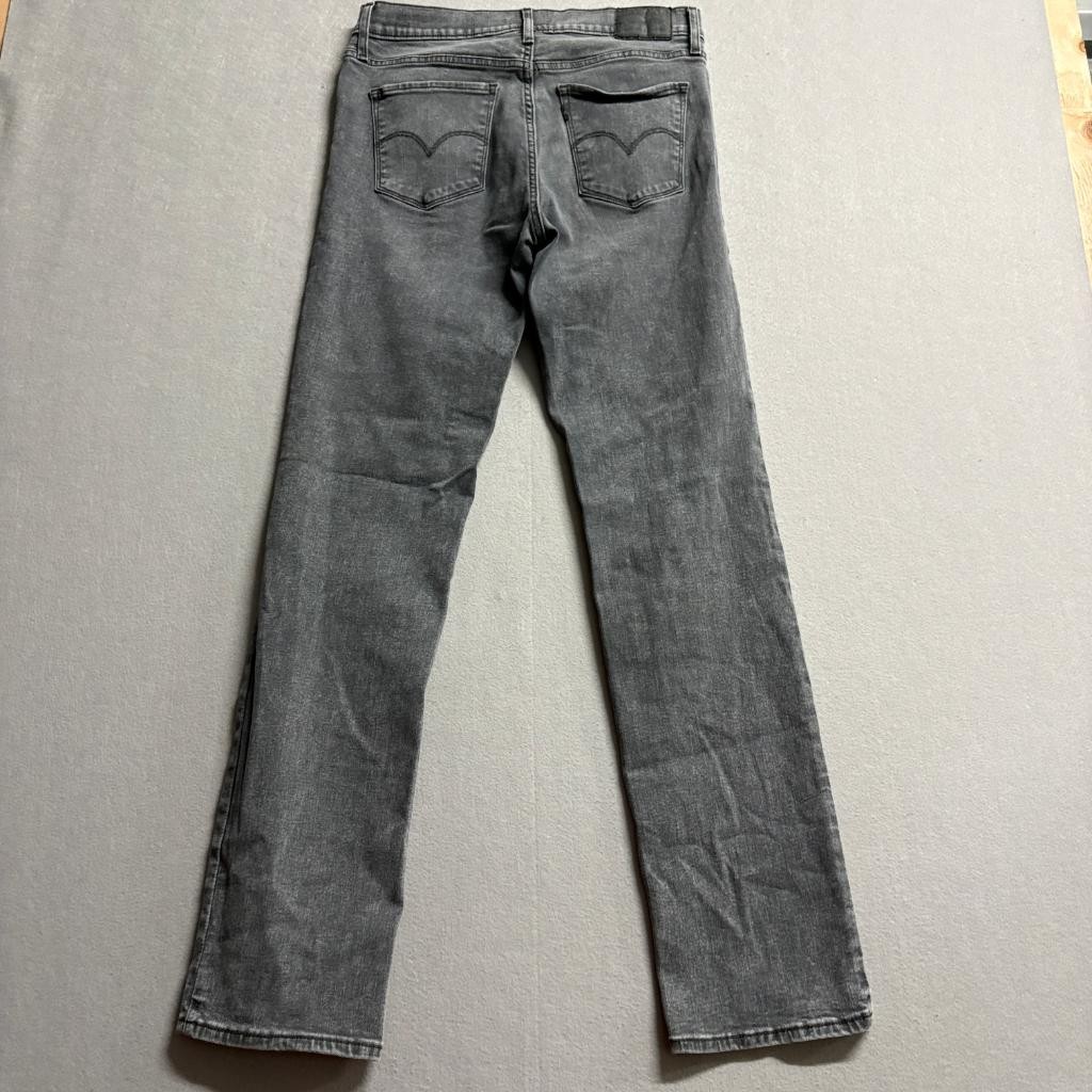 Levis 314 Shaping Straight Jeans Womens 29 Gray Denim Stretch Pants