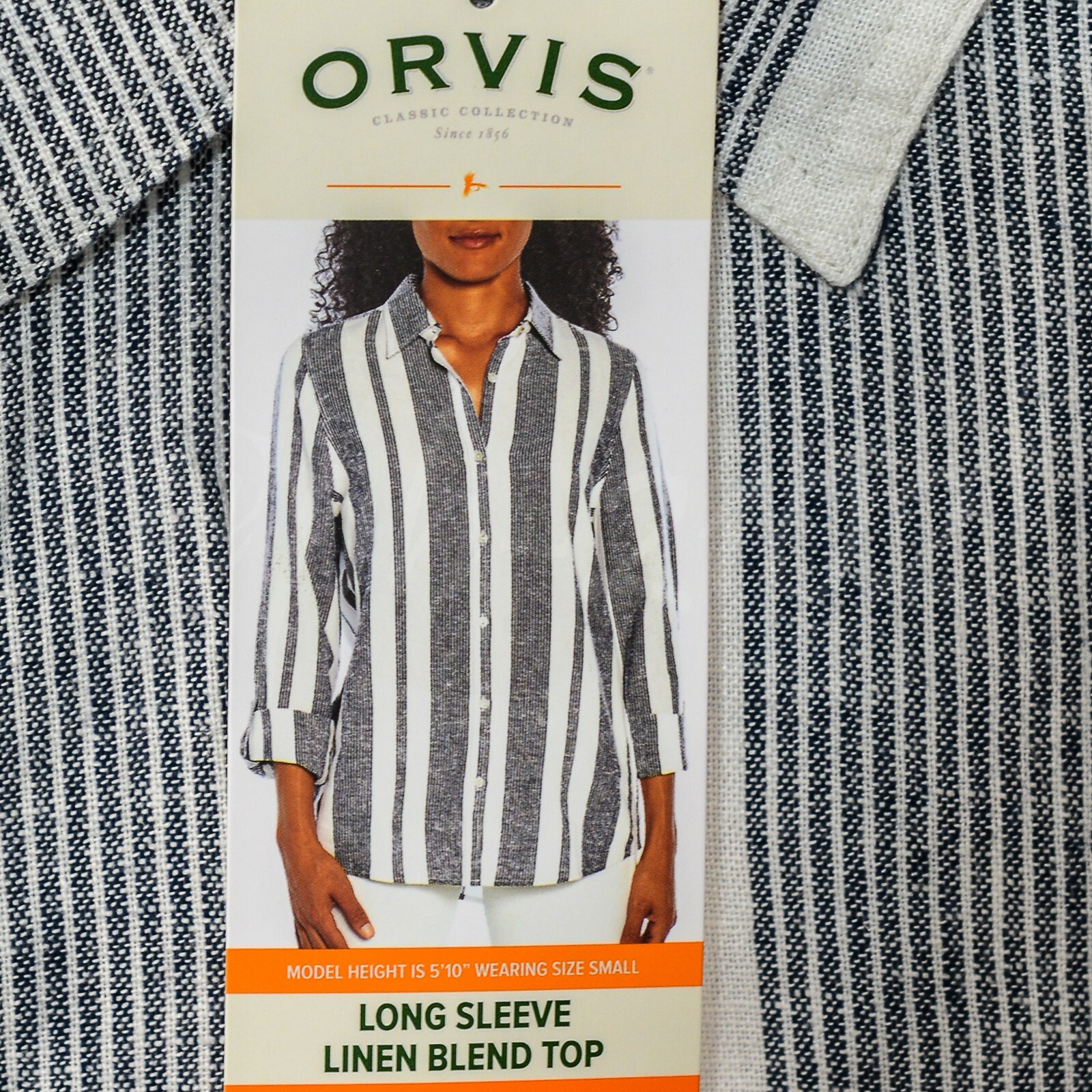 Orvis WomensLong Sleeve Linen Blend Top Shirts select colors and size