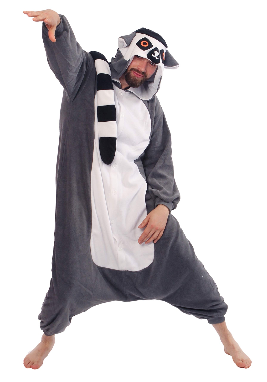 SAZAC Fleece Kigurumi Ring-Tailed Lemur Adult Free Size 2749