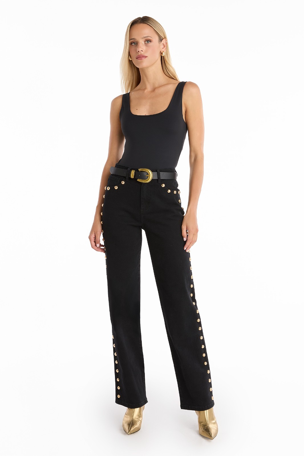 Leah Studded Jean Black Classic THE NOLI SHOP