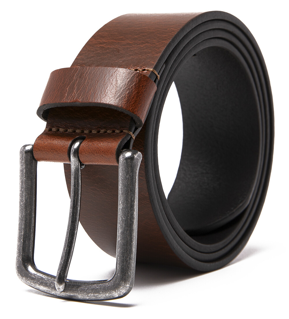 Men’s Casual Genuine Leather Jeans Belts 1 1/2″ Wide Work Dress Belt for Men