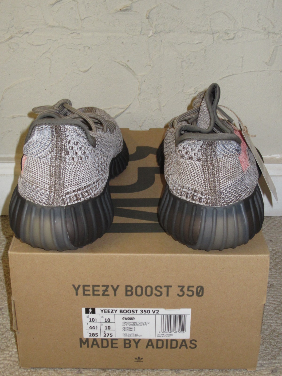 adidas Yeezy Boost 350 V2 Ash Stone Men’s Size 10.5 NEW! GW0089 2021 READ