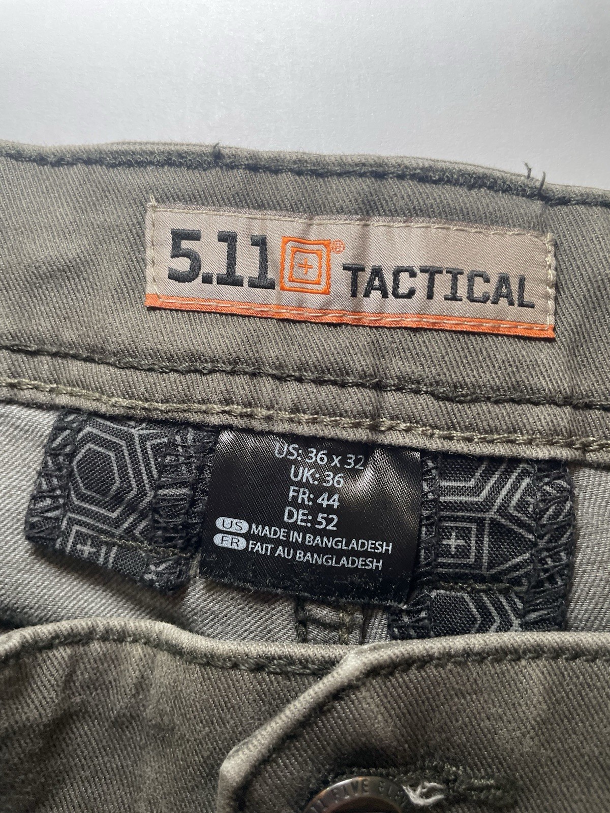 5.11 Tactical 74464 Defender-Flex Slim Pants Mens 36×32 Tundra Green Stretch