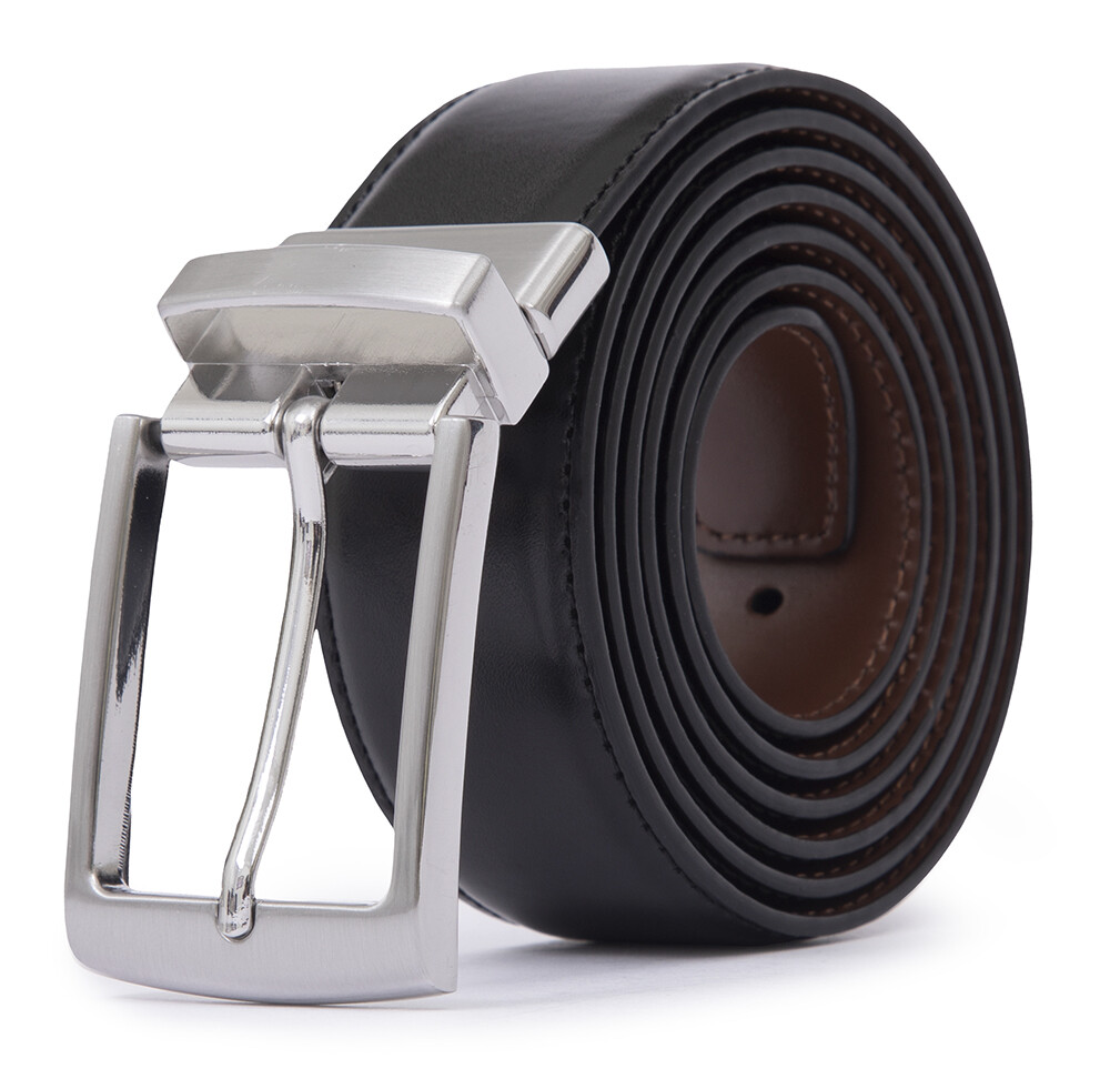 Men’s Genuine Leather Belt with Double-sided Reversible Belts for Men 1.3inch