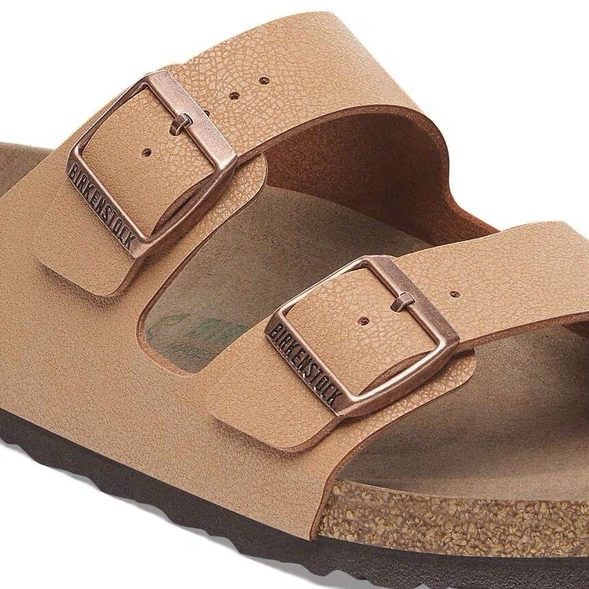 Birkenstock Arizona Vegan Birko-flor® Nubuck Women Sandals Pecan Narrow 37N EU