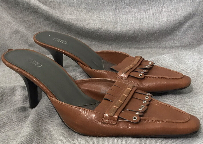 Cato Fashions Loafer Heels Man Made Material Brown in Color Size 9M