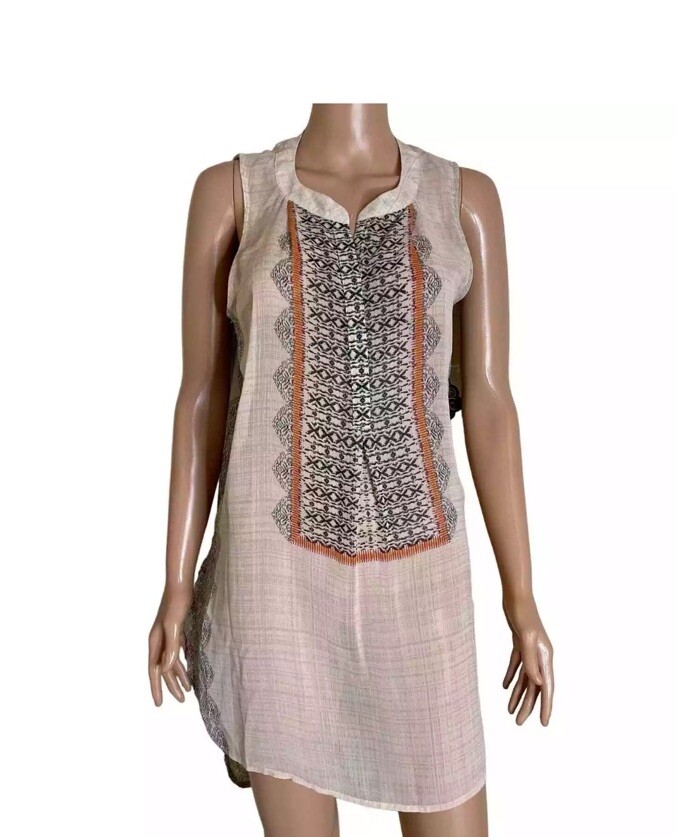 NEW Knox Pink Sleeveless Hi- Low Hem Sheer Coverup Dress XL Boho Whimsy Festival