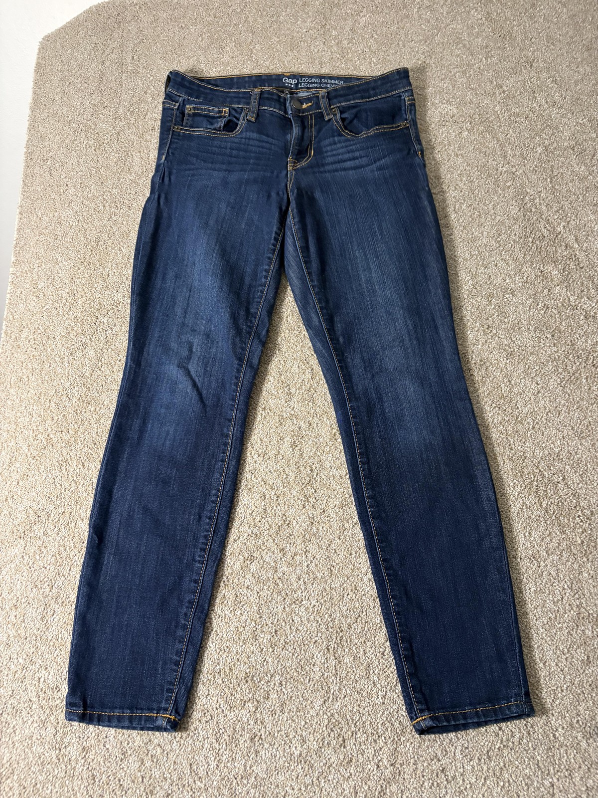 Gap Legging Skimmer Jeans Womens 2/26R Blue Jegging Stretch Ankle Crop Denim