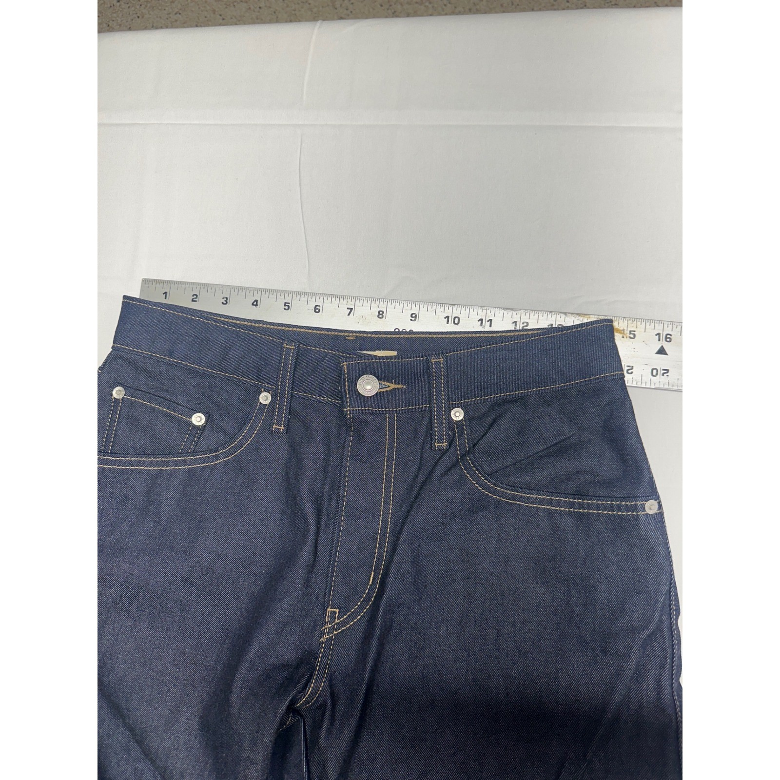 Levis Premium Baggy Dad Barrel Jeans Dark Indigo W27 L30 High Rise Wide Leg