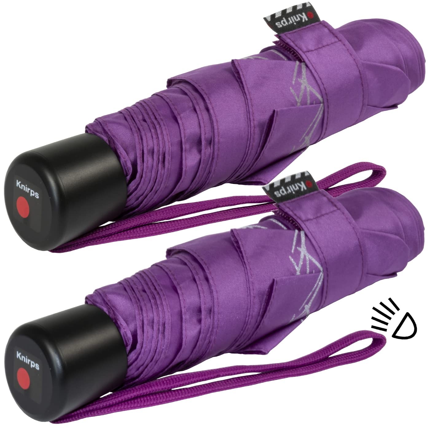 4Kids children’s pocket umbrella reflective with reflective trim purple